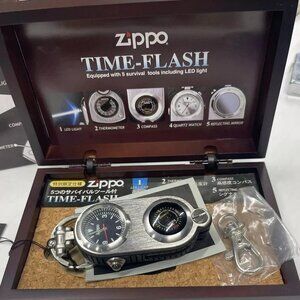 Rare   Zippo Time Flash 5 Survival Tools